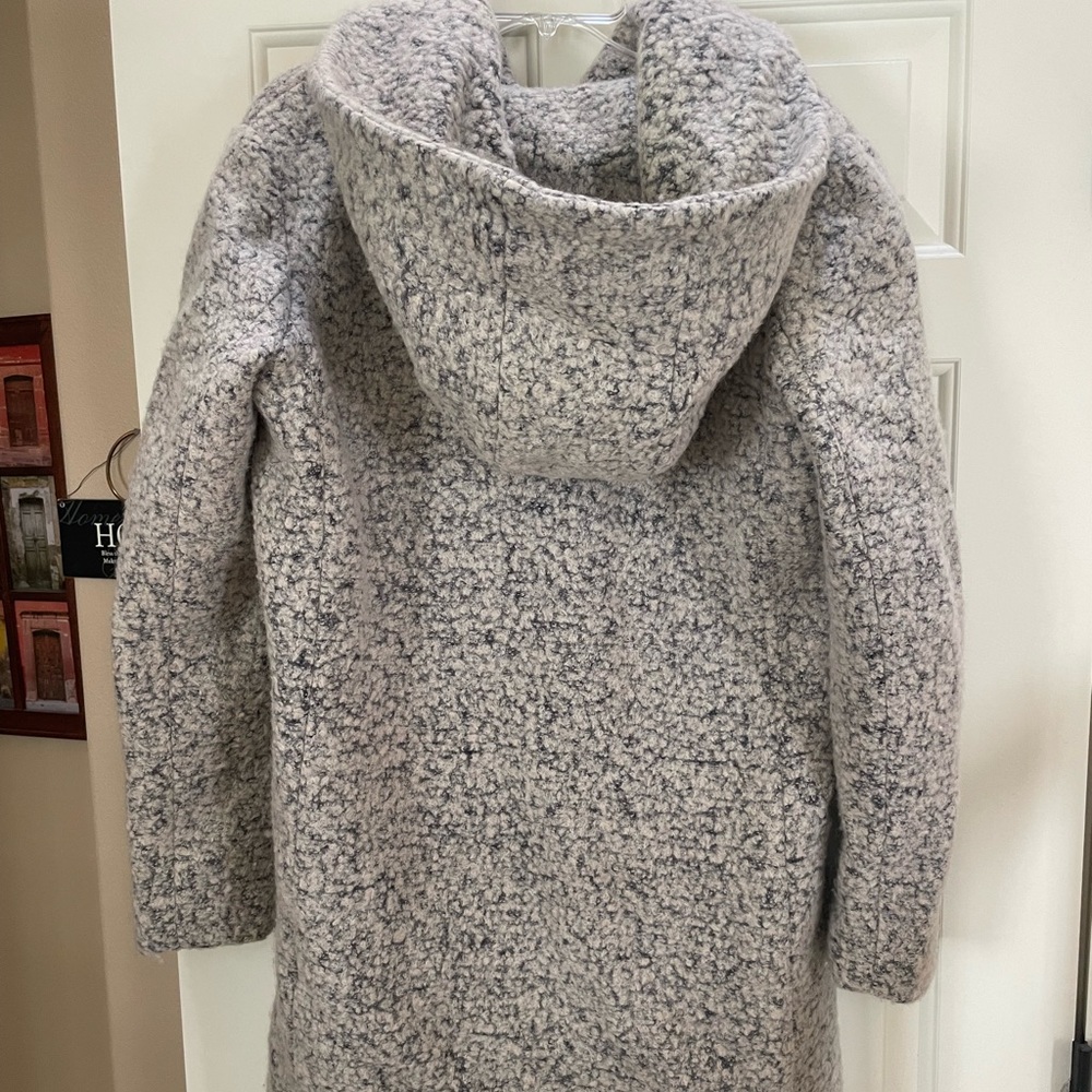 Cole Haan Hooded Boucle Coat
